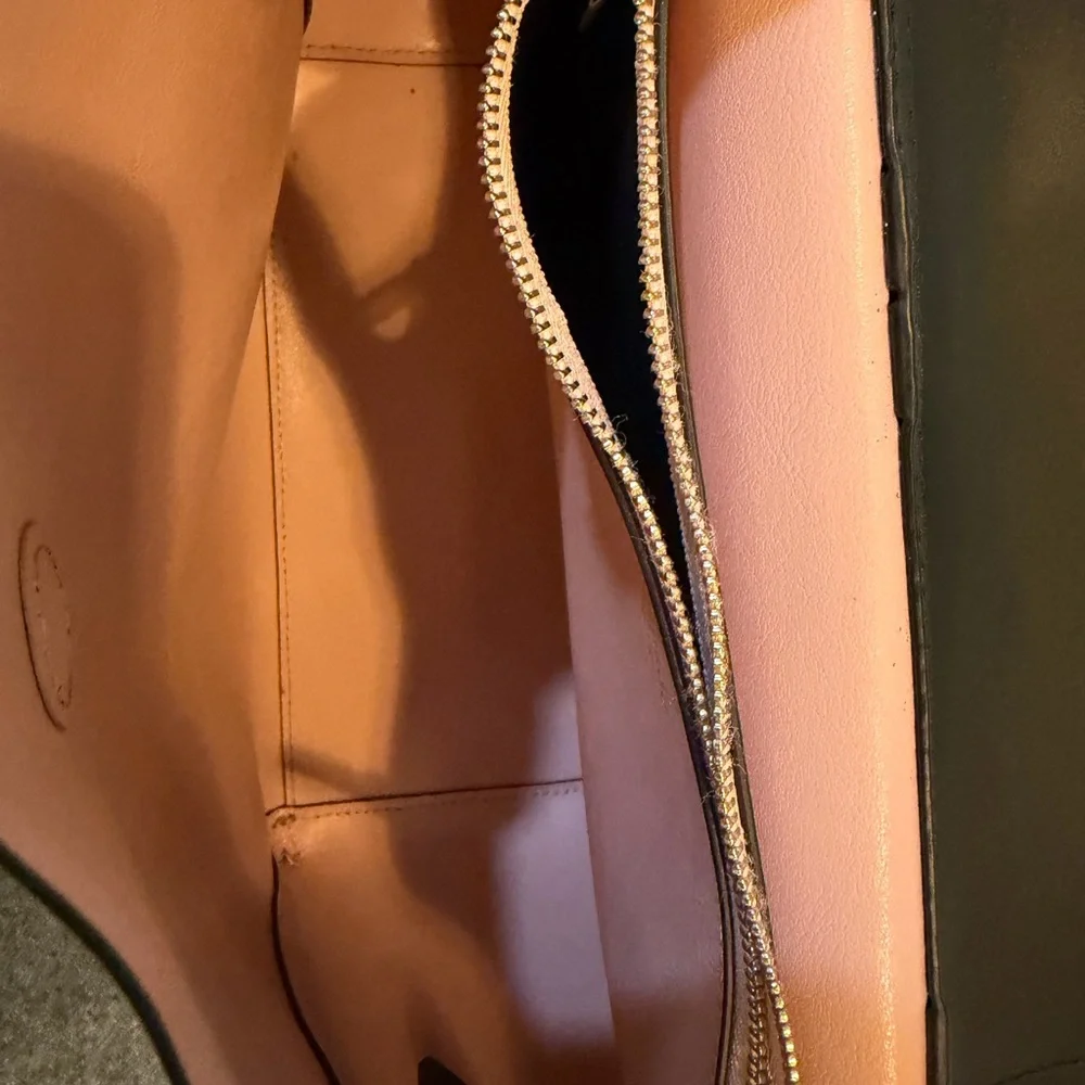 kate spade black leather flap backpack